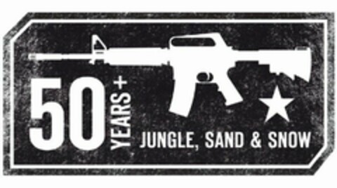 50+ YEARS JUNGLE, SAND & SNOW Logo (USPTO, 27.03.2013)