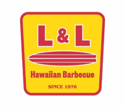 L & L HAWAIIAN BARBECUE SINCE 1976 Logo (USPTO, 05/12/2016)