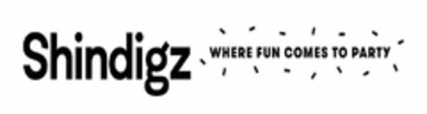 SHINDIGZ WHERE FUN COMES TO PARTY Logo (USPTO, 24.04.2018)