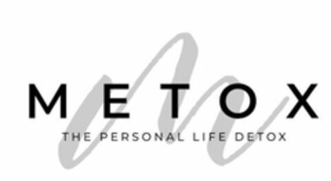 METOX THE PERSONAL LIFE DETOX Logo (USPTO, 09/30/2019)