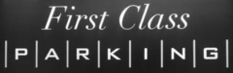 FIRST CLASS PARKING Logo (USPTO, 10/31/2019)