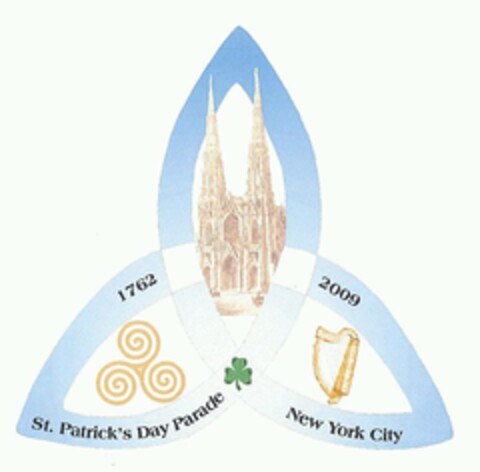 ST. PATRICK'S DAY PARADE NEW YORK CITY 1762 2009 Logo (USPTO, 05/07/2009)