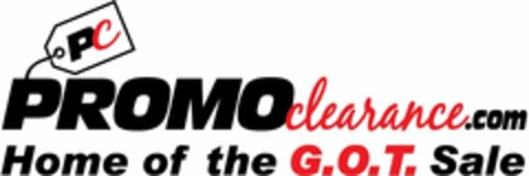 PC PROMOCLEARANCE.COM HOME OF THE G.O.T. SALE Logo (USPTO, 14.09.2010)