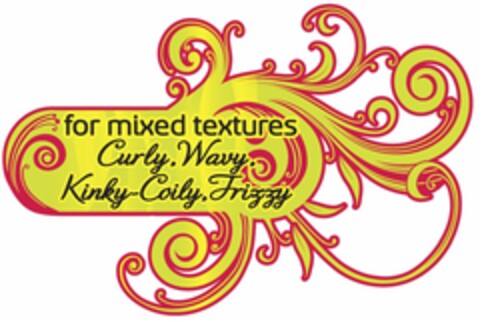 FOR MIXED TEXTURES CURLY, WAVY, KINKY-COILY, FRIZZY Logo (USPTO, 25.10.2011)