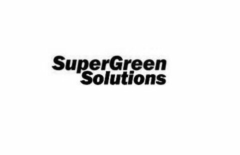 SUPERGREEN SOLUTIONS Logo (USPTO, 13.06.2018)