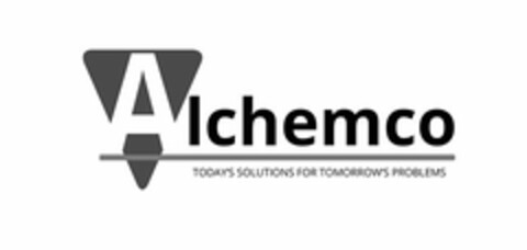 ALCHEMCO TODAY'S SOLUTIONS FOR TOMORROW'S PROBLEMS Logo (USPTO, 19.07.2018)