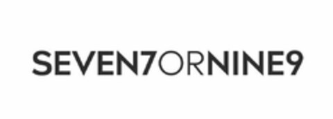 SEVEN7ORNINE9 Logo (USPTO, 29.08.2019)