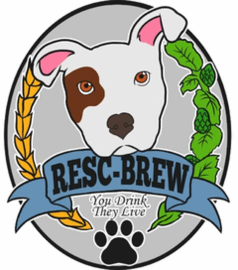 RESC-BREW YOU DRINK THEY LIVE Logo (USPTO, 27.07.2020)