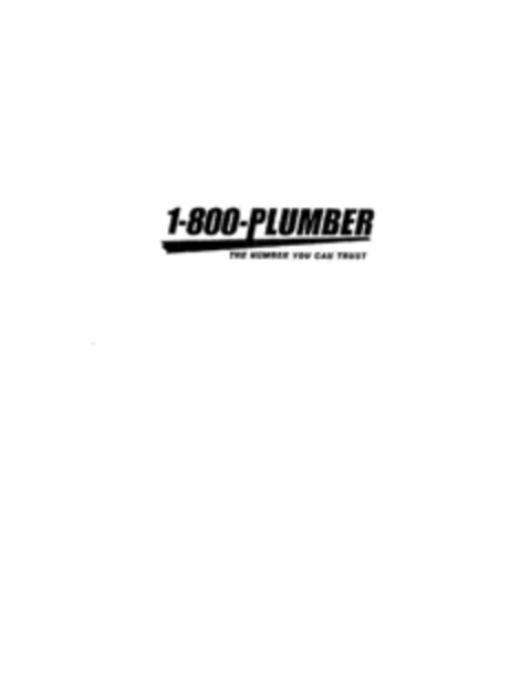 1-800-PLUMBER THE NUMBER YOU CAN TRUST Logo (USPTO, 07.02.2009)
