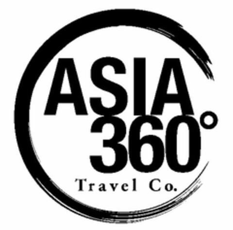 ASIA 360° TRAVEL CO. Logo (USPTO, 24.02.2009)