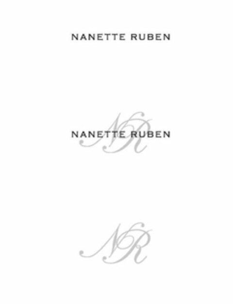 NANETTE RUBEN NR Logo (USPTO, 24.09.2010)