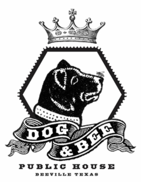 DOG & BEE PUBLIC HOUSE BEEVILLE TEXAS Logo (USPTO, 08.03.2011)