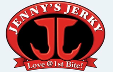 JJ JENNY'S JERKY LOVE @ 1ST BITE! Logo (USPTO, 18.05.2011)