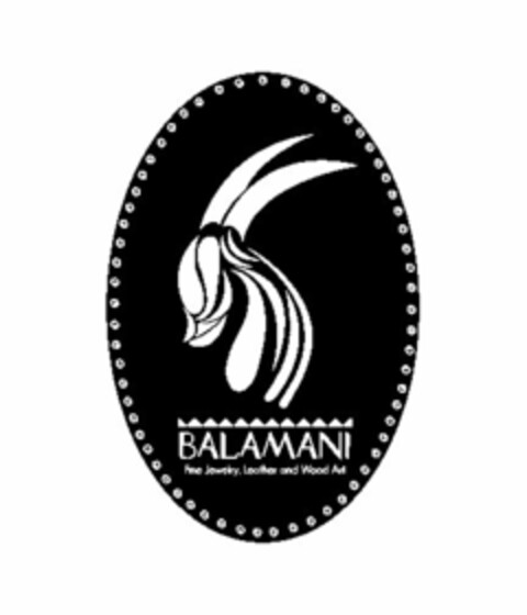 BALAMANI FINE JEWELRY, LEATHER AND WOODART Logo (USPTO, 26.10.2012)