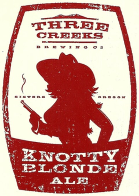 THREE CREEKS BREWING CO SISTERS OREGON KNOTTY BLONDE ALE Logo (USPTO, 23.06.2013)