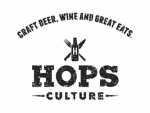 HOPS CULTURE CRAFT BEER, WINE AND GREAT EATS. Logo (USPTO, 04.03.2015)