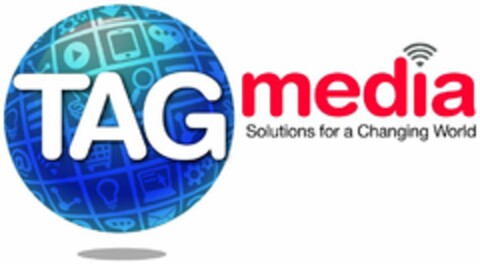 TAG MEDIA SOLUTIONS FOR A CHANGING WORLD Logo (USPTO, 09/18/2017)