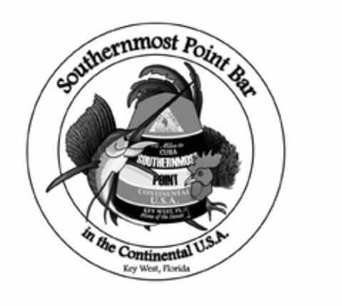 SOUTHERNMOST POINT BAR IN THE CONTINENTAL U.S.A. KEY WEST, FLORIDA Logo (USPTO, 29.01.2018)