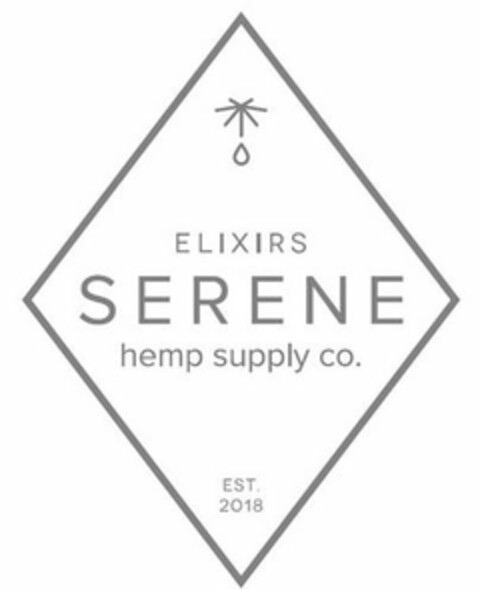 ELIXIRS SERENE HEMP SUPPLY CO. EST. 2018 Logo (USPTO, 25.03.2019)