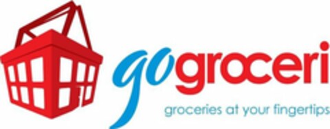 GOGROCERI GROCERIES AT YOUR FINGERTIPS Logo (USPTO, 29.05.2019)