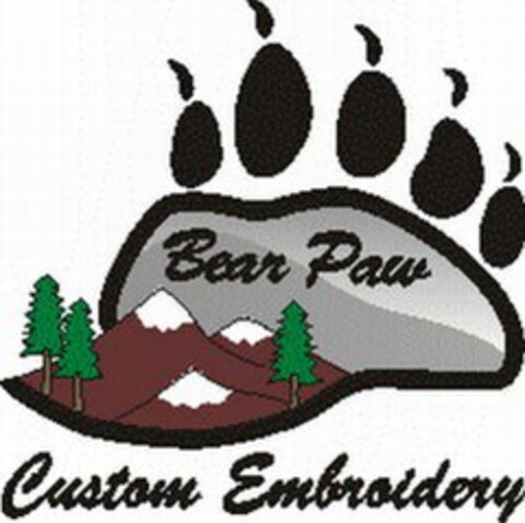 BEAR PAW CUSTOM EMBROIDERY Logo (USPTO, 15.05.2009)