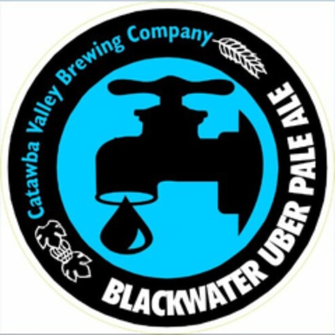 CATAWBA VALLEY BREWING COMPANY BLACKWATER UBER PALE ALE Logo (USPTO, 07/15/2010)