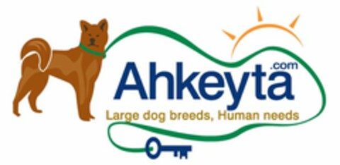 AHKEYTA.COM LARGE DOG BREEDS, HUMAN NEEDS Logo (USPTO, 27.10.2010)