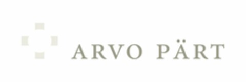 ARVO PÄRT Logo (USPTO, 20.12.2010)