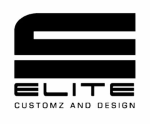 E ELITE CUSTOMZ AND DESIGNS Logo (USPTO, 21.07.2011)