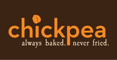 CHICKPEA ALWAYS BAKED. NEVER FRIED. Logo (USPTO, 11/30/2011)