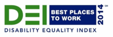 D E I BEST PLACES TO WORK 2014 DEI DISABILITY EQUALITY INDEX Logo (USPTO, 23.06.2015)