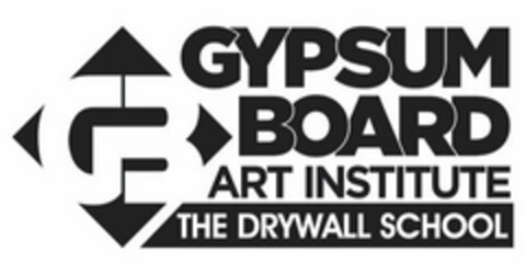 G B GYPSUM BOARD ART INSTITUTE THE DRYWALL SCHOOL Logo (USPTO, 28.06.2018)