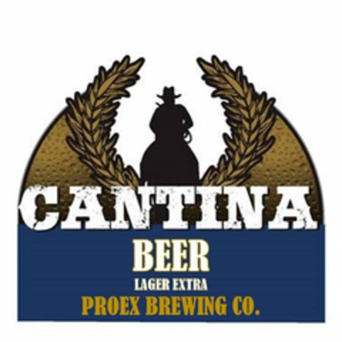 CANTINA BEER LAGER EXTRA PROEX BREWING CO. Logo (USPTO, 10/03/2018)