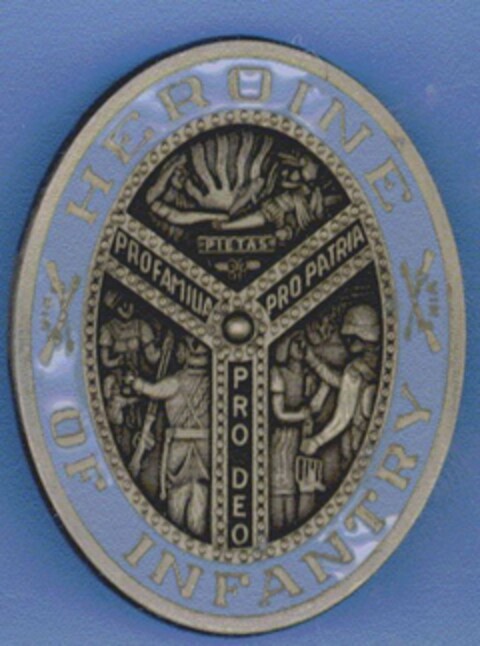 HEROINE OF INFANTRY NIA NIA PRO FAMILIA PRO DEO PRO PATRIA PIETAS Logo (USPTO, 14.02.2020)