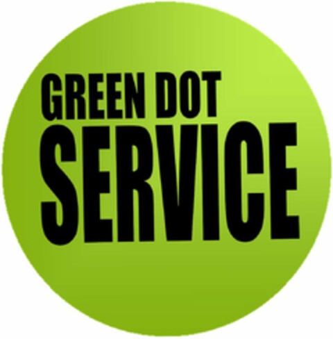 GREEN DOT SERVICE Logo (USPTO, 20.01.2009)