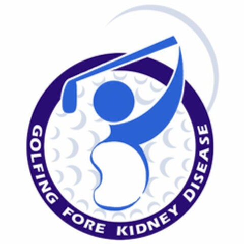 GOLFING FORE KIDNEY DISEASE Logo (USPTO, 07/30/2009)