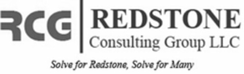 RCG REDSTONE CONSULTING GROUP LLC SOLVE FOR REDSTONE, SOLVE FOR MANY Logo (USPTO, 05/10/2012)