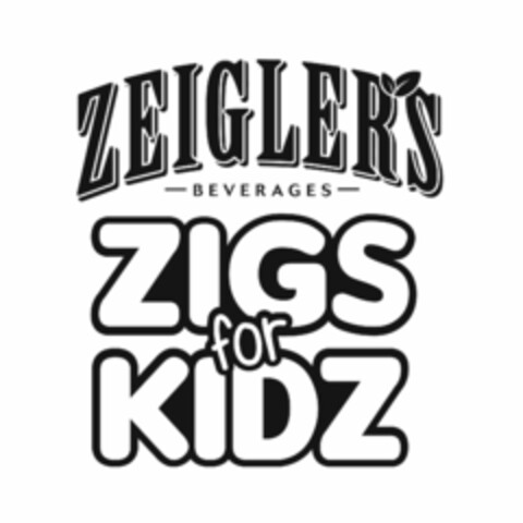 ZEIGLER'S BEVERAGES ZIGS FOR KIDZ Logo (USPTO, 01.10.2012)