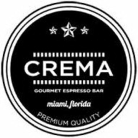 CREMA GOURMET ESPRESSO BAR MIAMI, FLORIDA PREMIUM QUALITY Logo (USPTO, 29.05.2015)