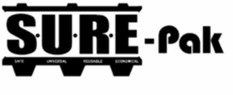 S.U.R.E-PAK SAFE UNIVERSAL REUSABLE ECONOMICAL Logo (USPTO, 07/06/2015)