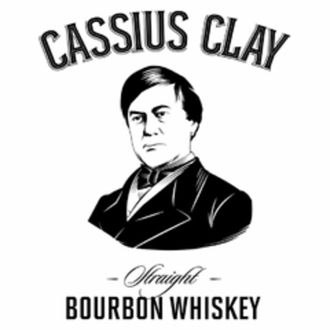 CASSIUS CLAY STRAIGHT BOURBON WHISKEY Logo (USPTO, 17.06.2016)