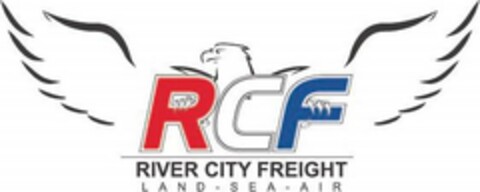 RCF RIVER CITY FREIGHT LAND-SEA-AIR Logo (USPTO, 09/08/2017)