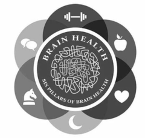 BRAIN HEALTH SIX PILLARS OF BRAIN HEALTH Logo (USPTO, 12/18/2017)