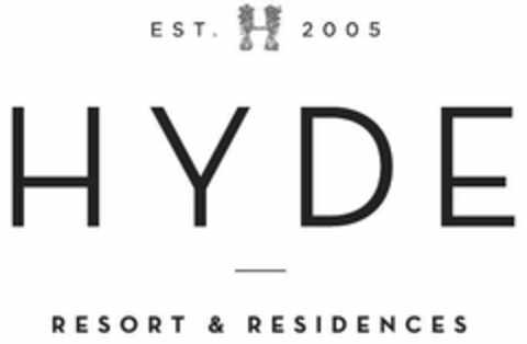 EST. 2005 HYDE RESORT & RESIDENCES Logo (USPTO, 03/29/2018)