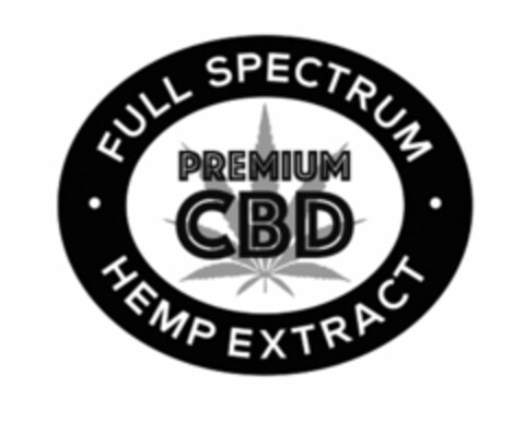 FULL SPECTRUM HEMP EXTRACT PREMIUM CBD Logo (USPTO, 03/22/2019)