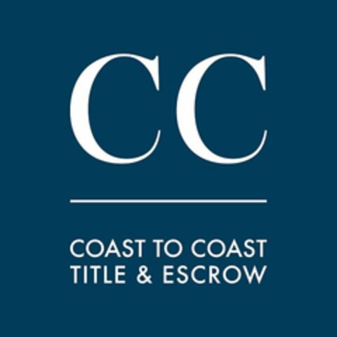 CC COAST TO COAST TITLE & ESCROW Logo (USPTO, 19.08.2020)