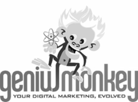 GENIUS MONKEY YOUR DIGITAL MARKETING, EVOLVED Logo (USPTO, 04/17/2015)