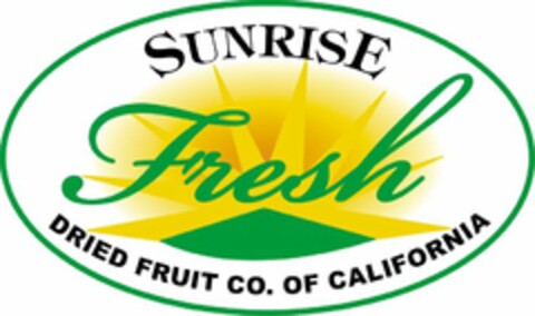 SUNRISE FRESH DRIED FRUIT CO. OF CALIFORNIA Logo (USPTO, 09/18/2018)