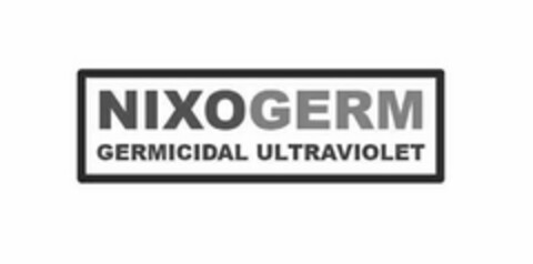 NIXOGERM GERMICIDAL ULTRAVIOLET Logo (USPTO, 16.10.2018)