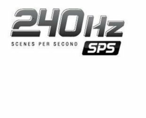 240 HZ SPS SCENES PER SECOND Logo (USPTO, 05/05/2009)